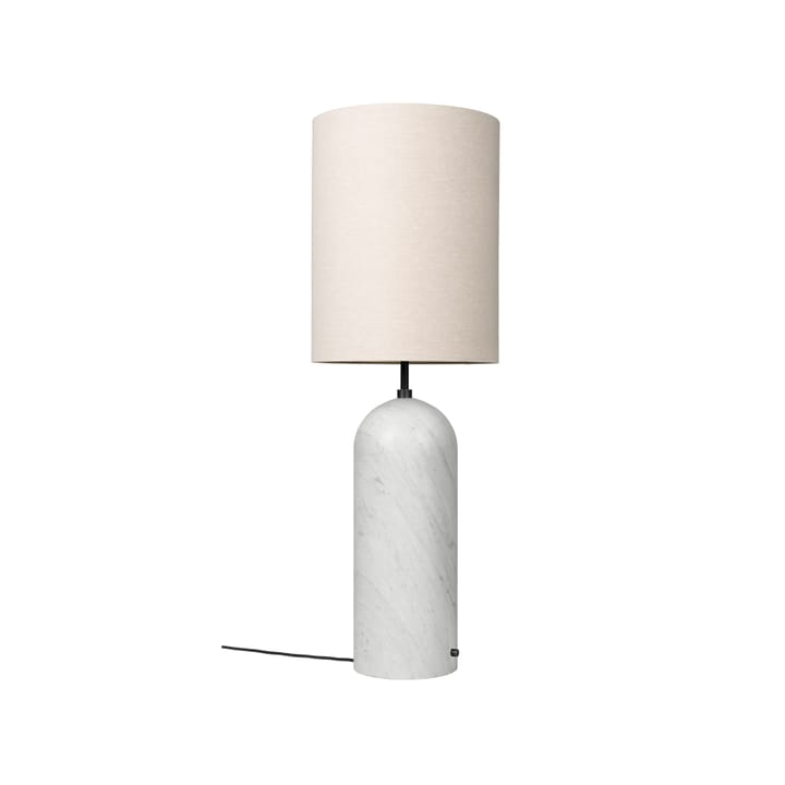 Gravity XL floor lamp - White marble/canvas, high - GUBI