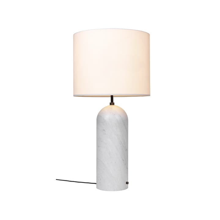 Gravity XL floor lamp - White marble/white, low - GUBI