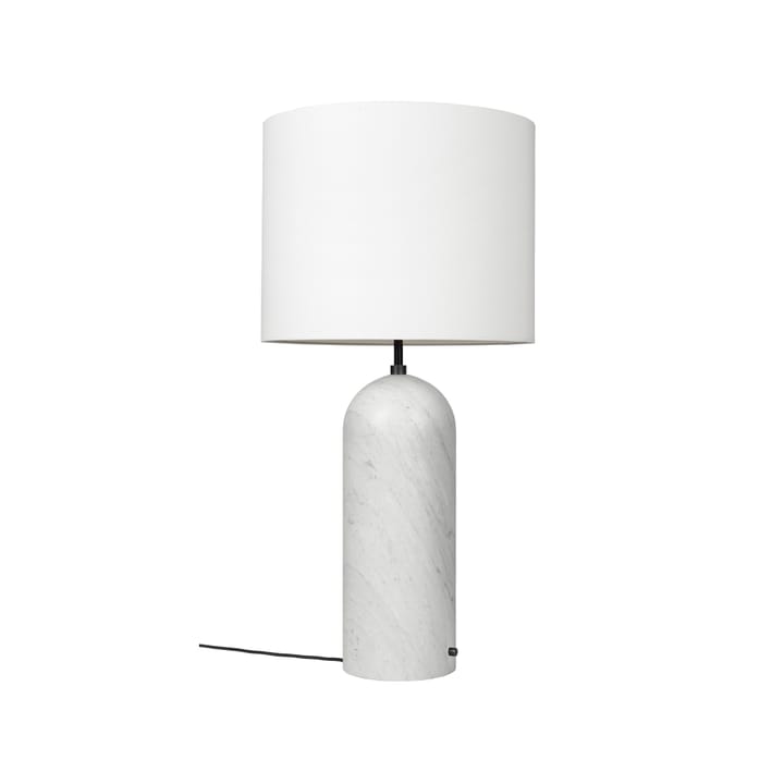 Gravity XL floor lamp - White marble/white, low - GUBI