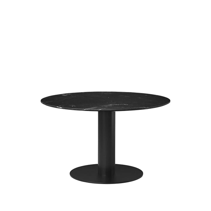 Gubi 2.0 dining table - Marble black. ø110. black stand - GUBI