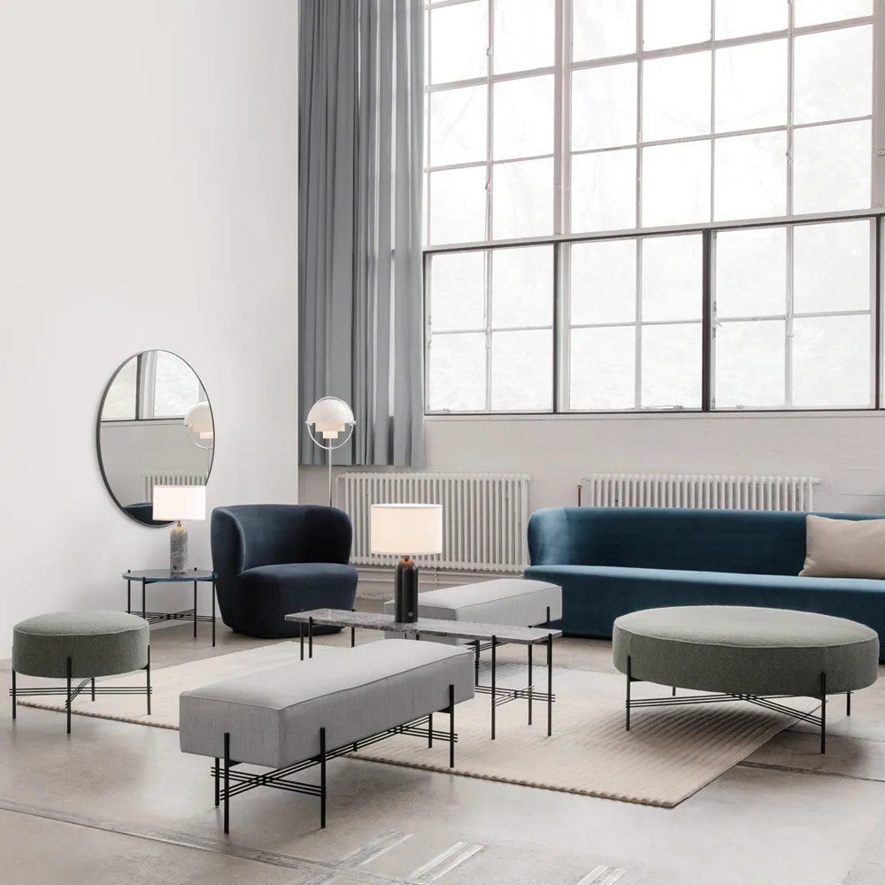 Gubi mirror, Black brass GUBI