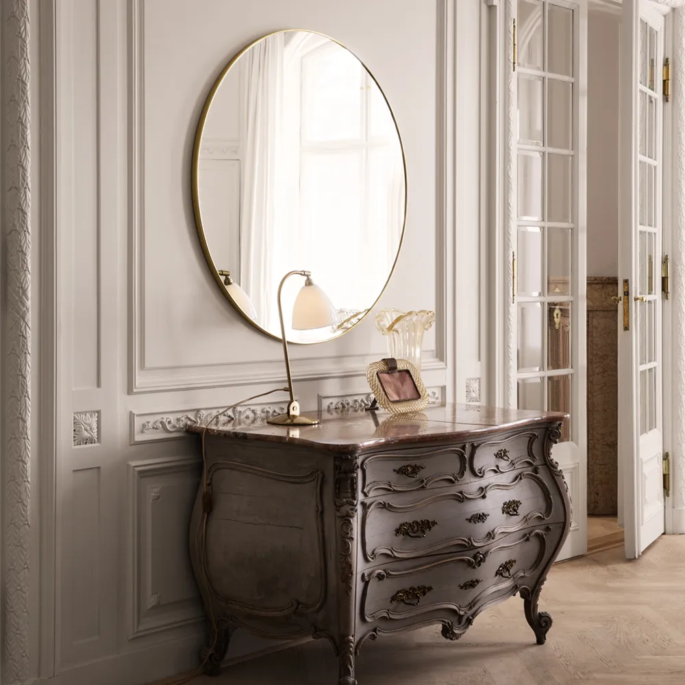 Gubi mirror, Black brass GUBI