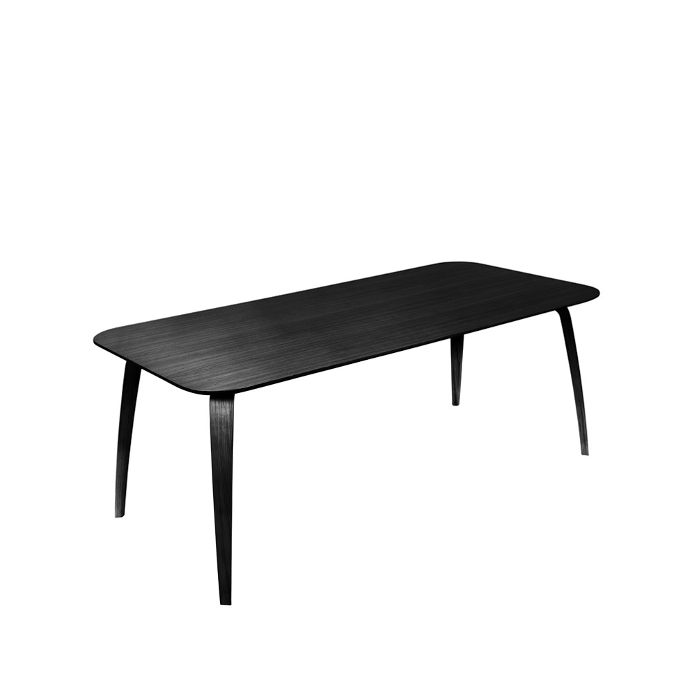 Gubi rectangular dining table Black stained ash | Scandinavian Design | Dining tables | Black