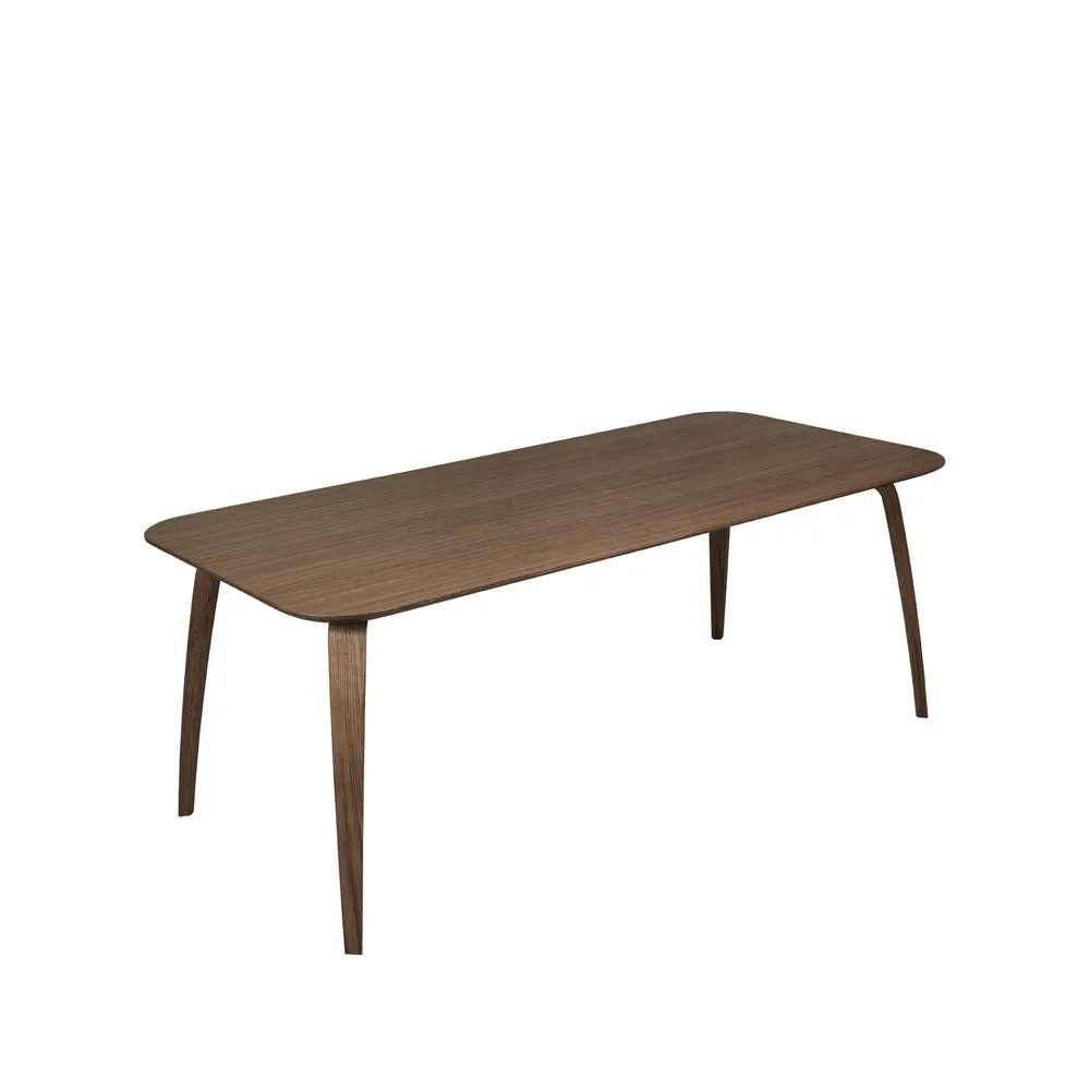 GUBI Gubi rectangular dining table Walnut | Scandinavian Design | Dining tables | Brown