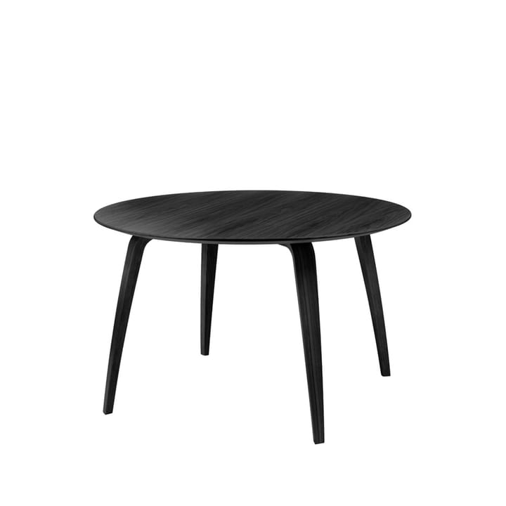 Gubi round dining table - Black stained ash - GUBI