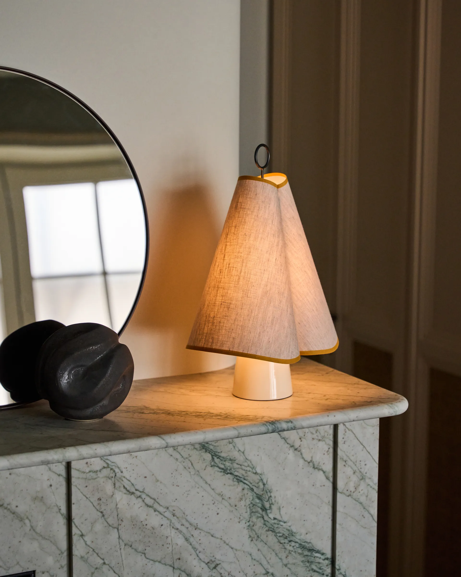 Hornbæk portable table lamp, Poppy yellow GUBI
