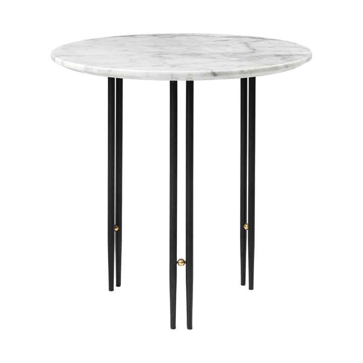 IOI coffee table Ø50 cm - black-brass-white marble - GUBI