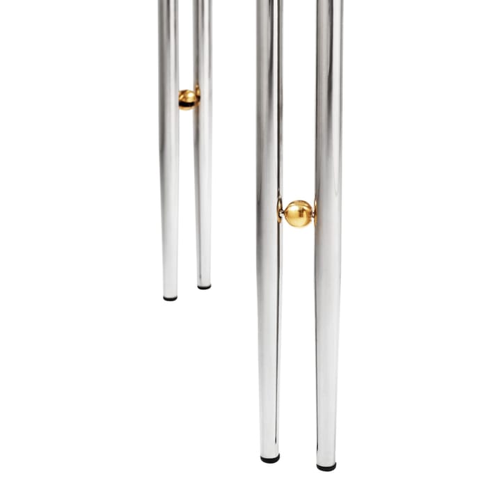IOI coffee table Ø50 cm, chrome-brass-grey marble GUBI