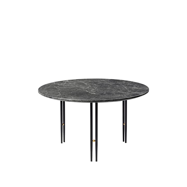 IOI coffee table - Grey emperador marble, ø70, black base - GUBI