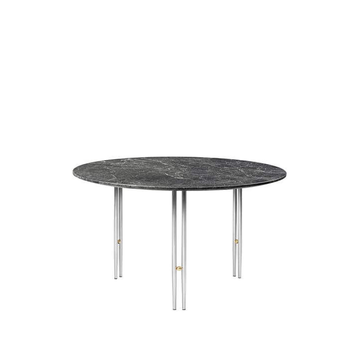 IOI coffee table - Grey emperador marble-ø70-chrome - GUBI