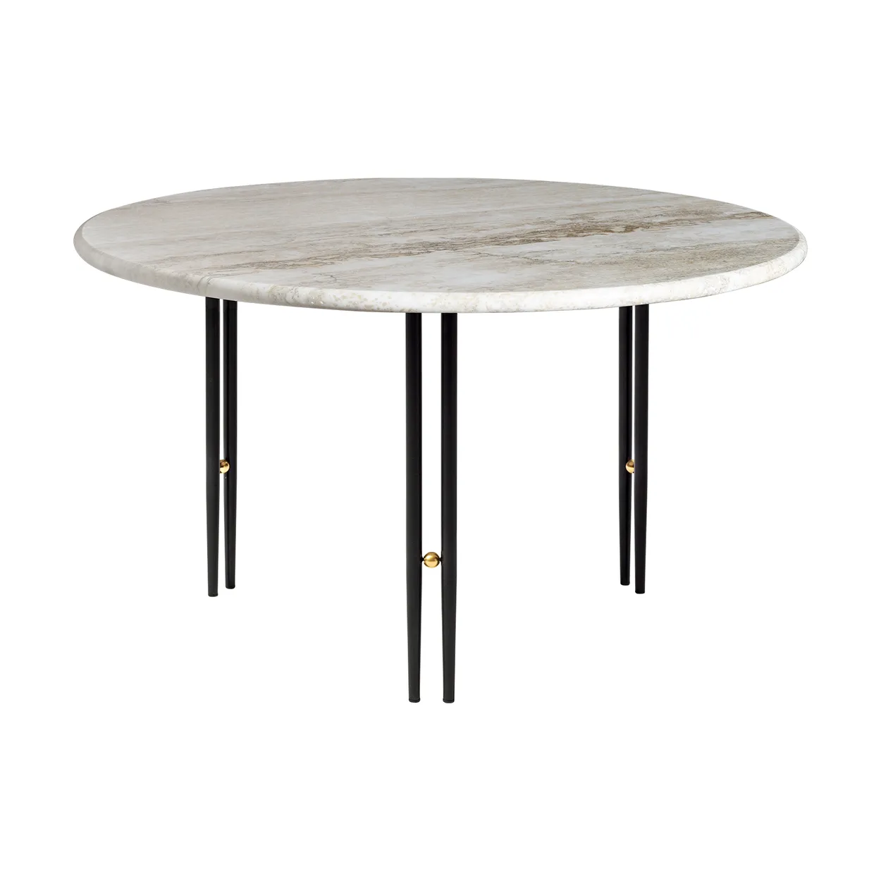 GUBI IOI coffee table Rippled beige-black stand o70 cm