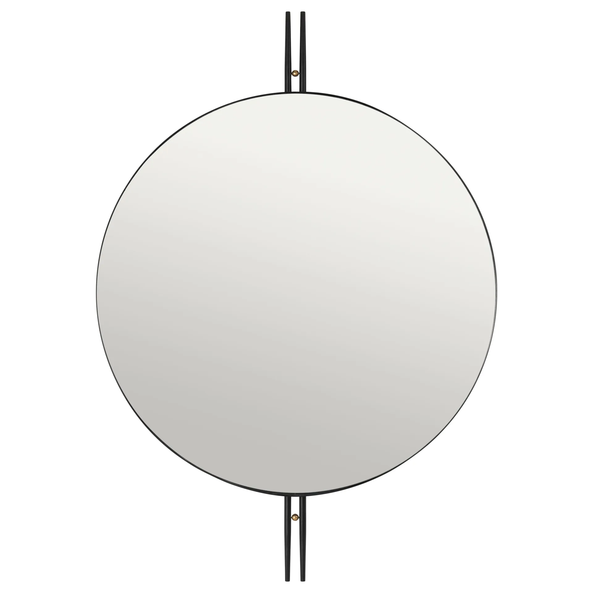 IOI wall mirror Ø80 cm, black GUBI
