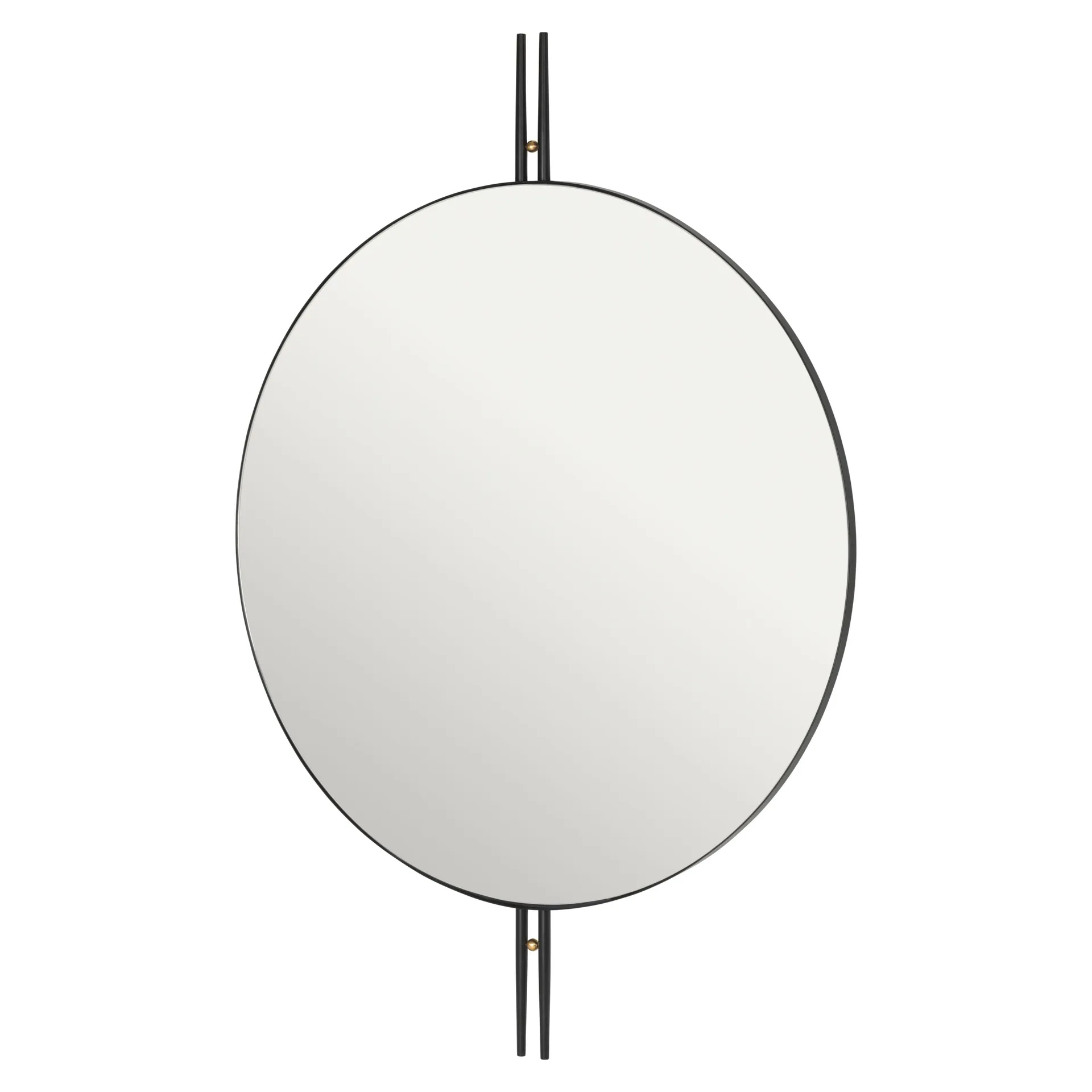 IOI wall mirror Ø80 cm, black GUBI
