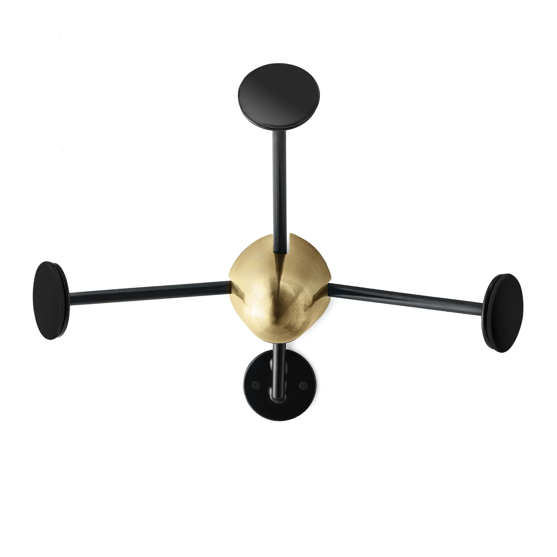 Matégot coatrack, black-brass GUBI