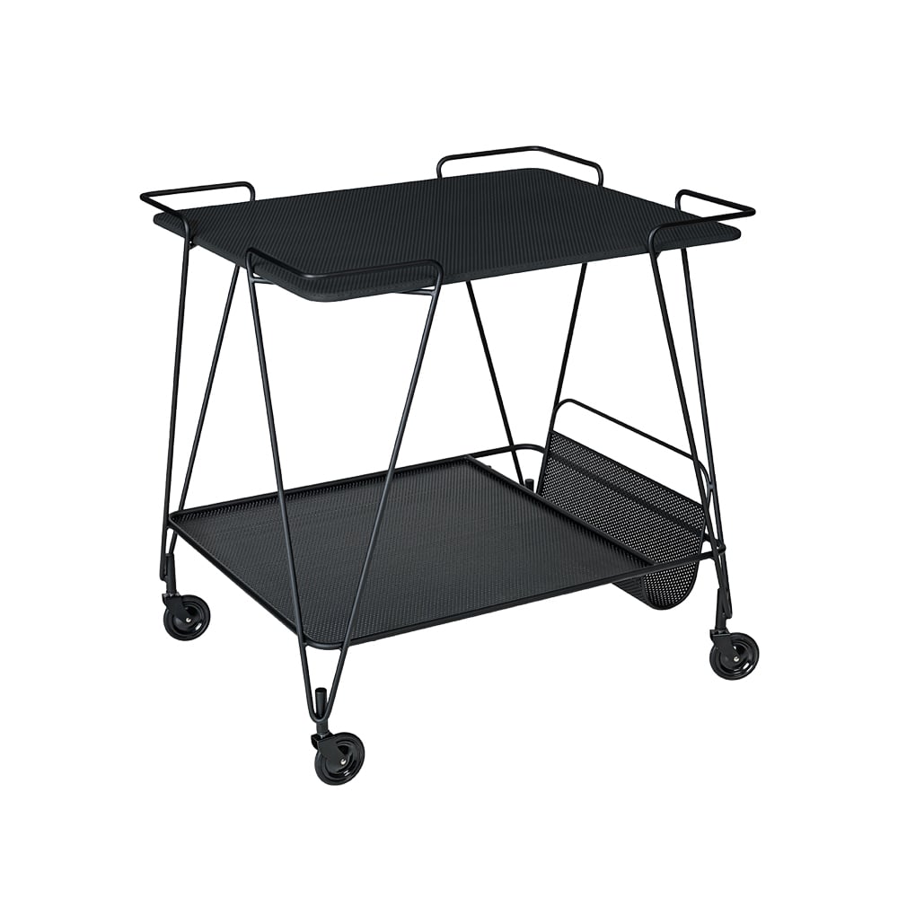 GUBI Matégot Trolley serving trolley Black | Scandinavian Design | Serving trolleys | Black