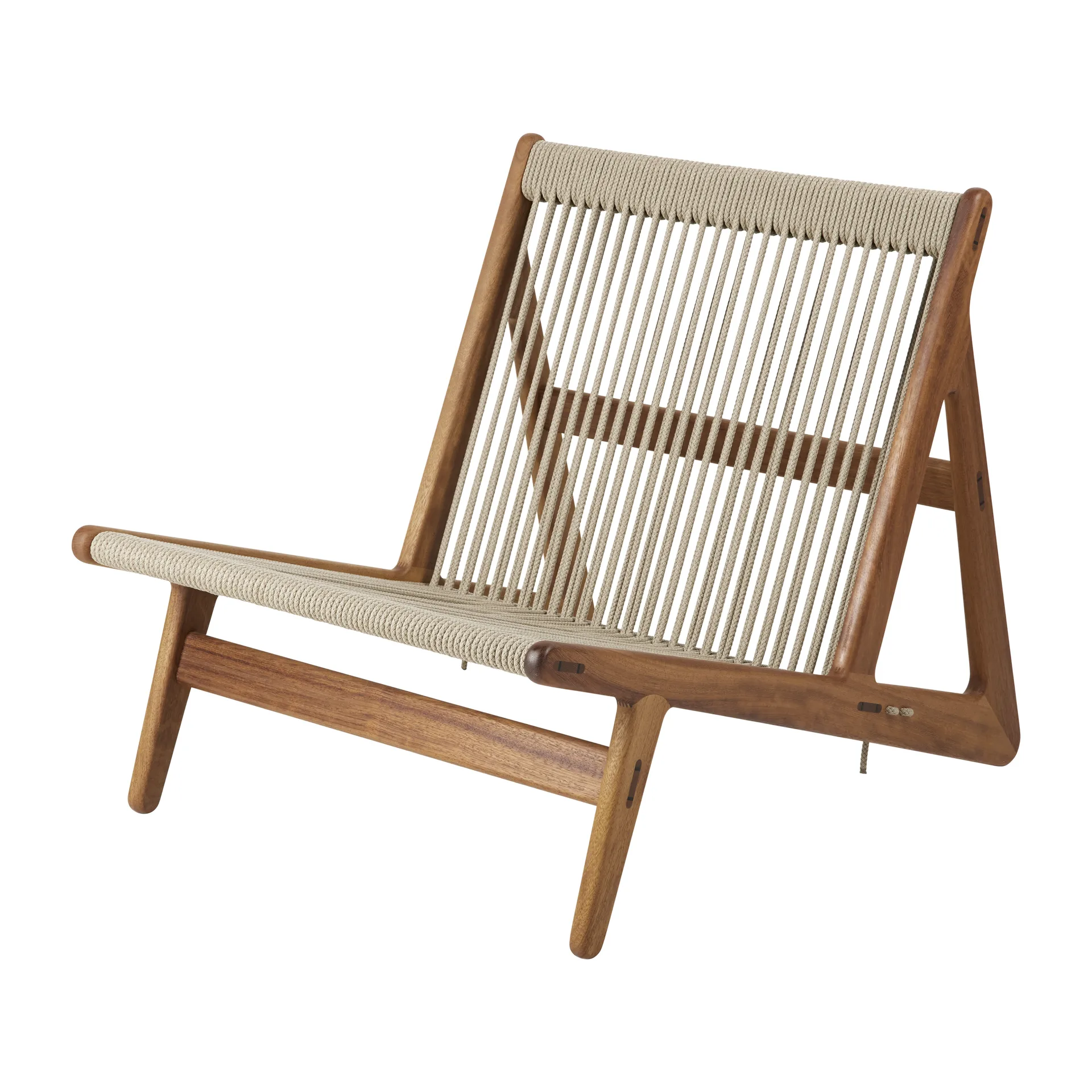 MR01 Initial outdoor lounge chair, Oiled iroko wood GUBI