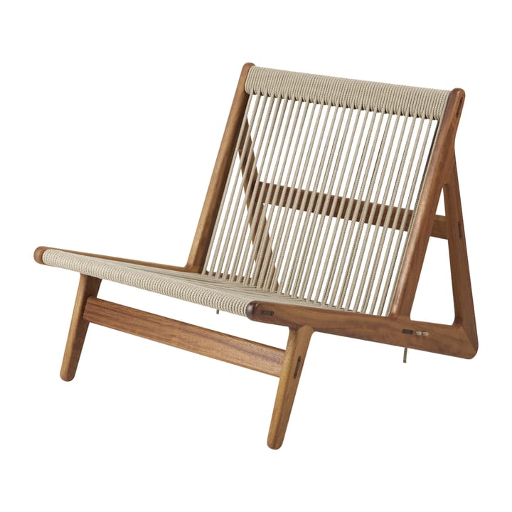 MR01 Initial outdoor lounge chair - Oiled iroko wood - Gubi