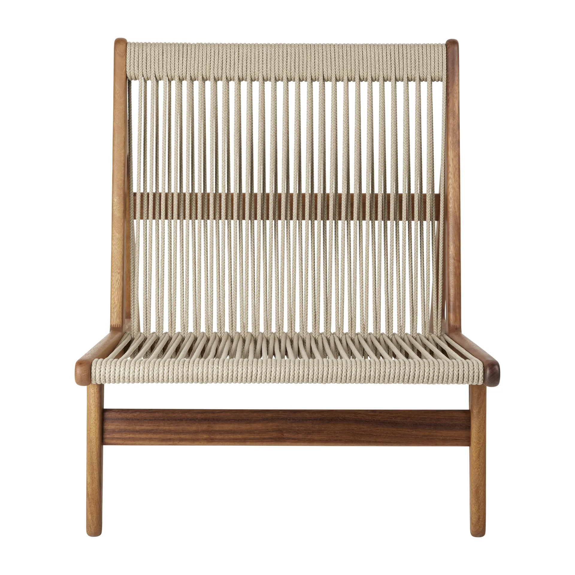 MR01 Initial outdoor lounge chair, Oiled iroko wood GUBI