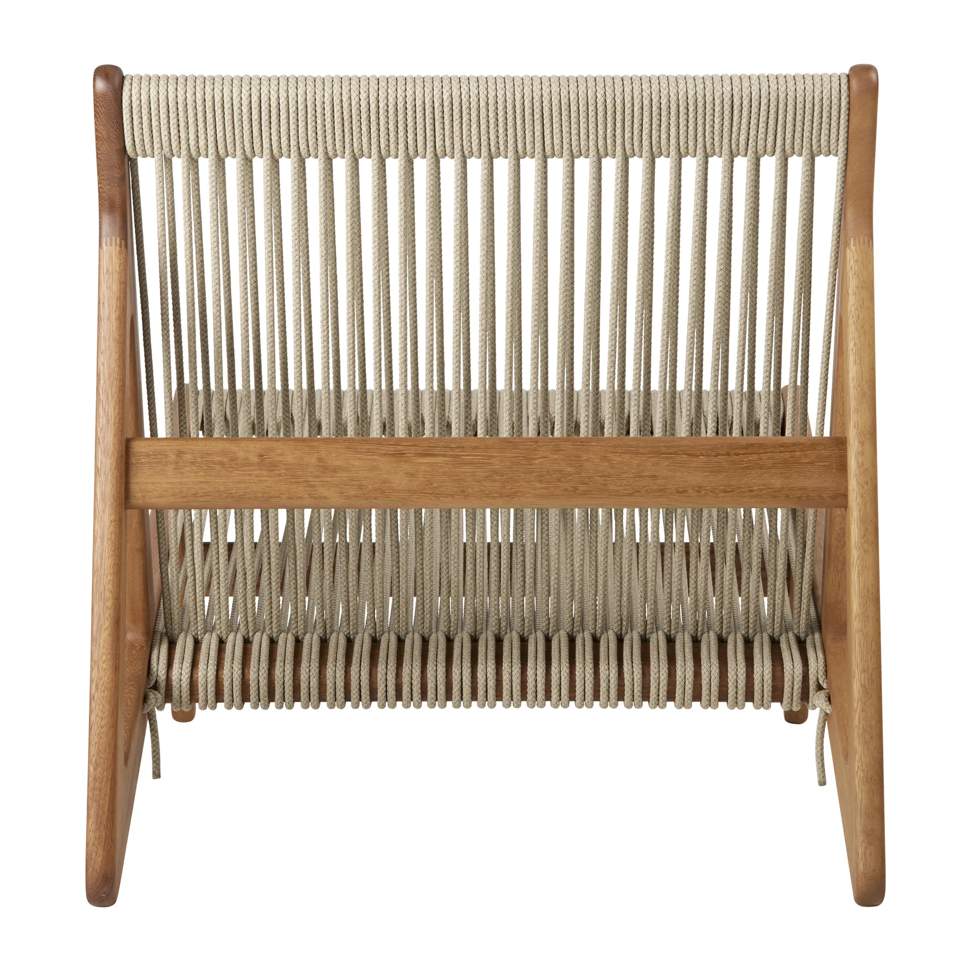 MR01 Initial outdoor lounge chair, Oiled iroko wood GUBI