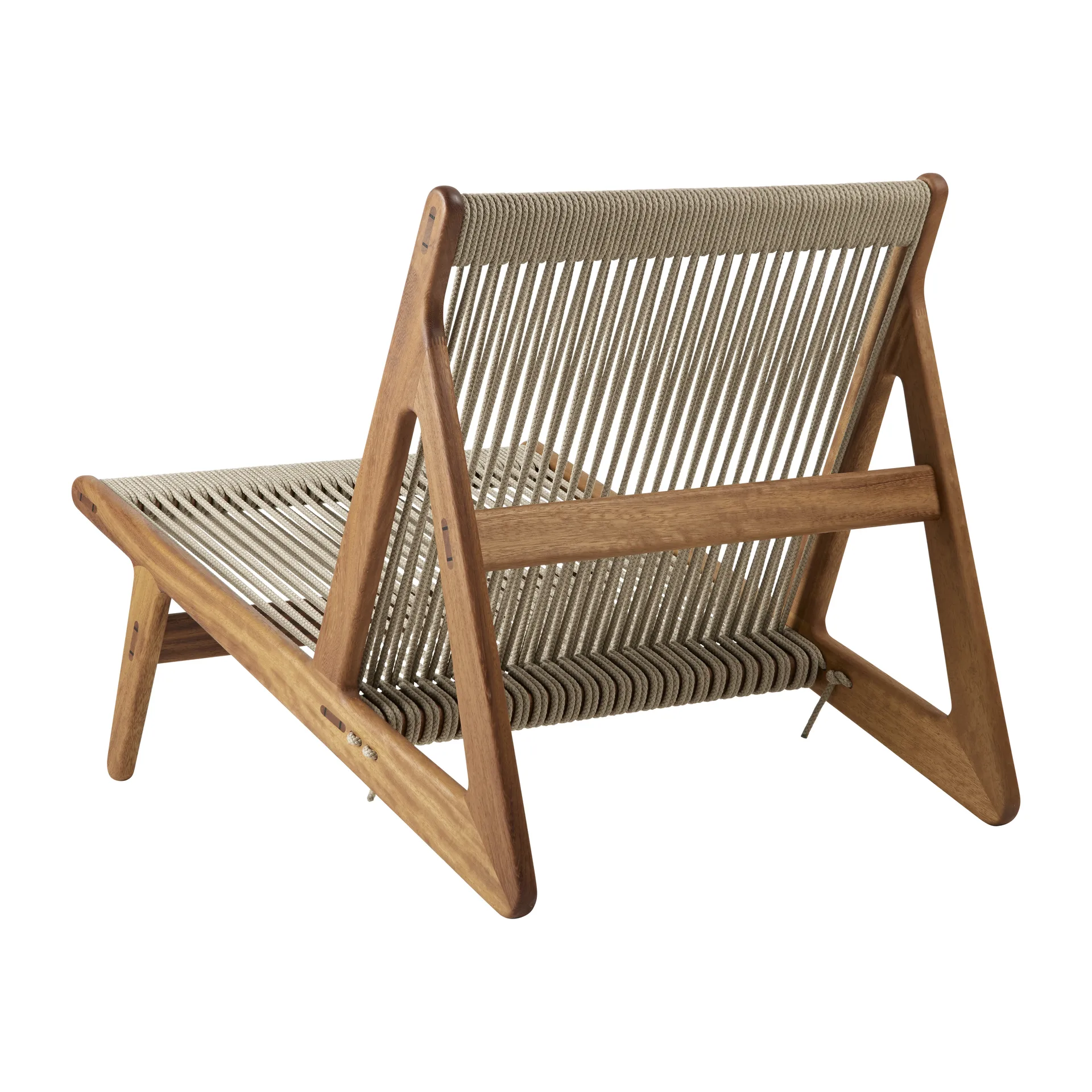 MR01 Initial outdoor lounge chair, Oiled iroko wood GUBI