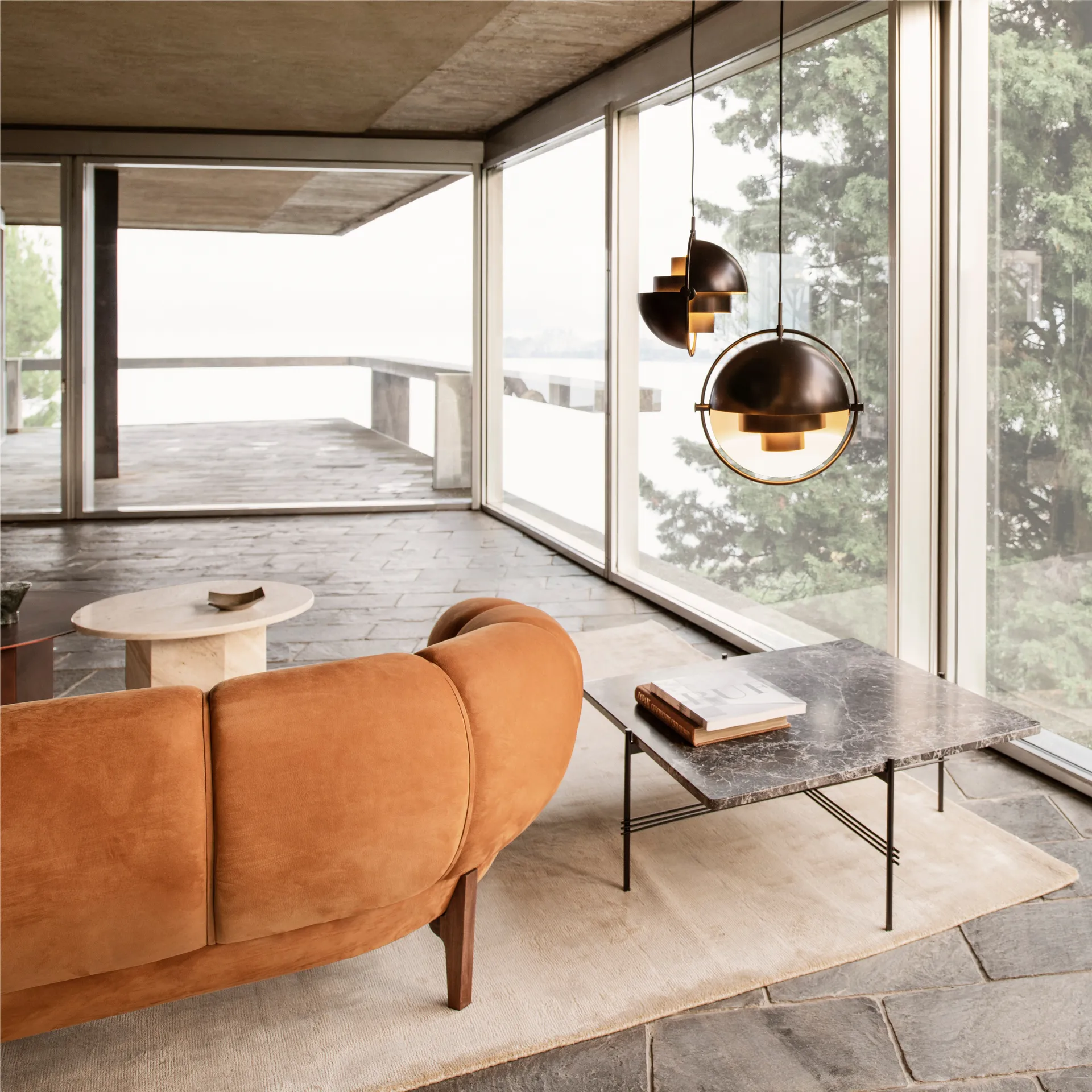 Multi-Lite ceiling lamp, Antique brass GUBI