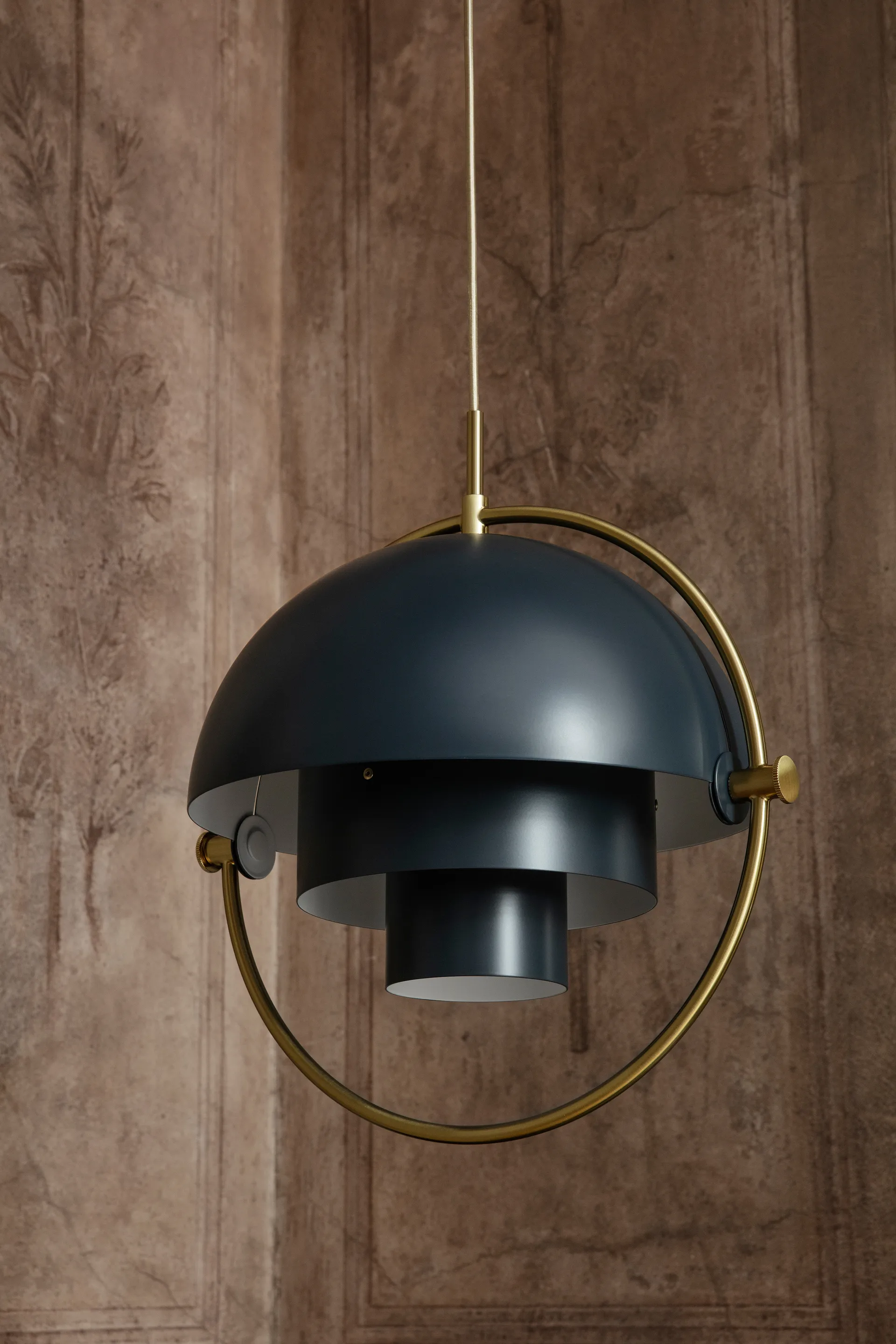Multi-Lite ceiling lamp, brass-coal black GUBI