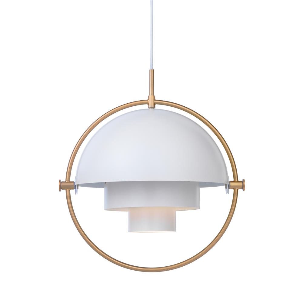 GUBI Multi-Lite ceiling lamp brass-white | Scandinavian Design | Pendant lamps | White