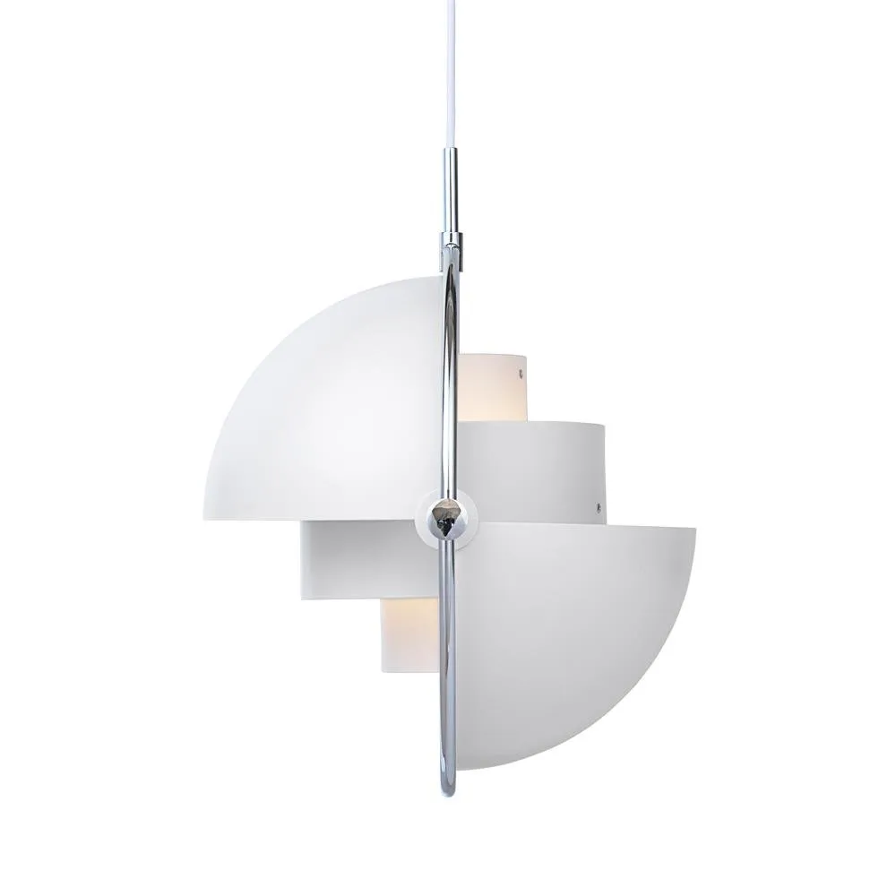 Multi-Lite ceiling lamp, chrome-white GUBI