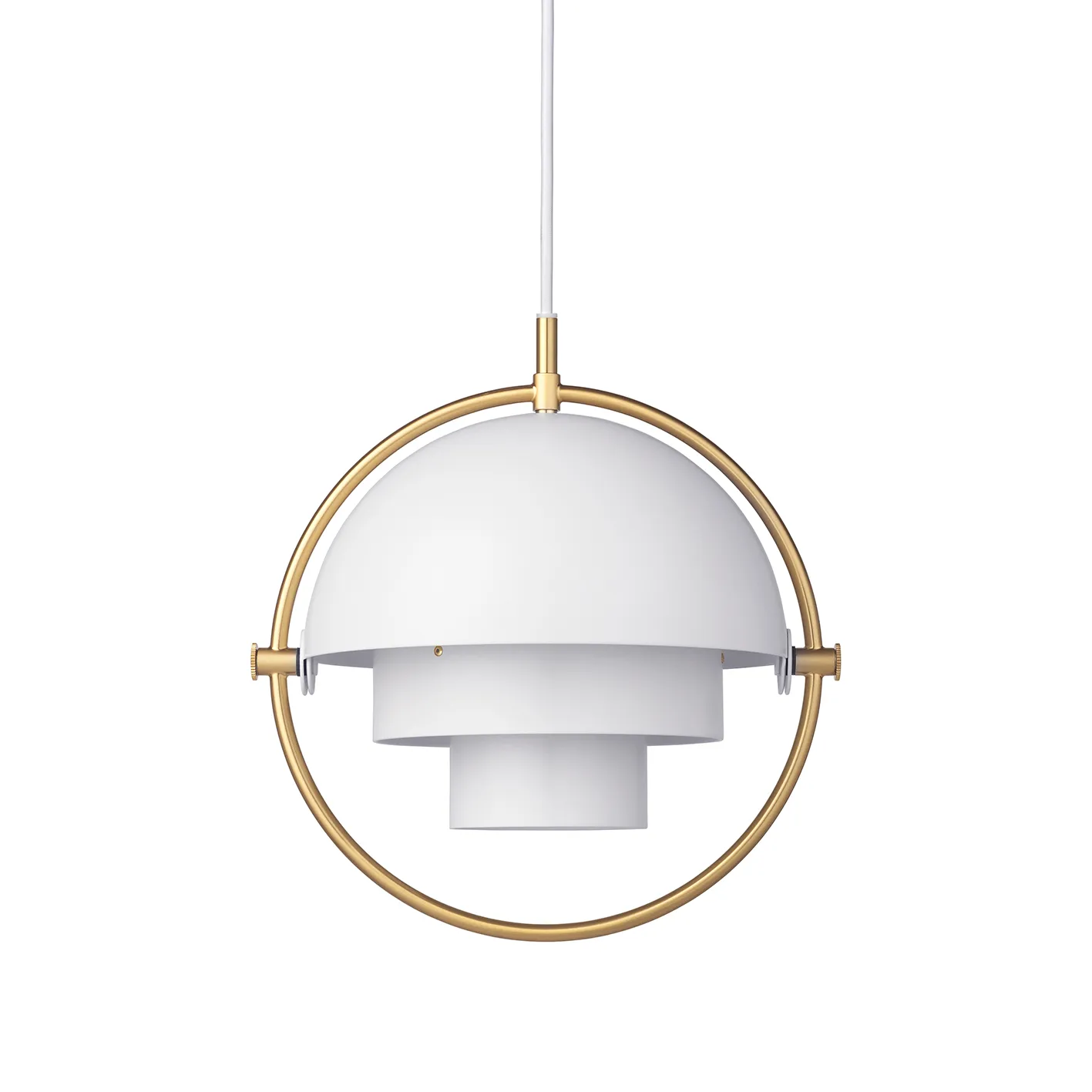 Multi-Lite ceiling lamp small, brass-white GUBI