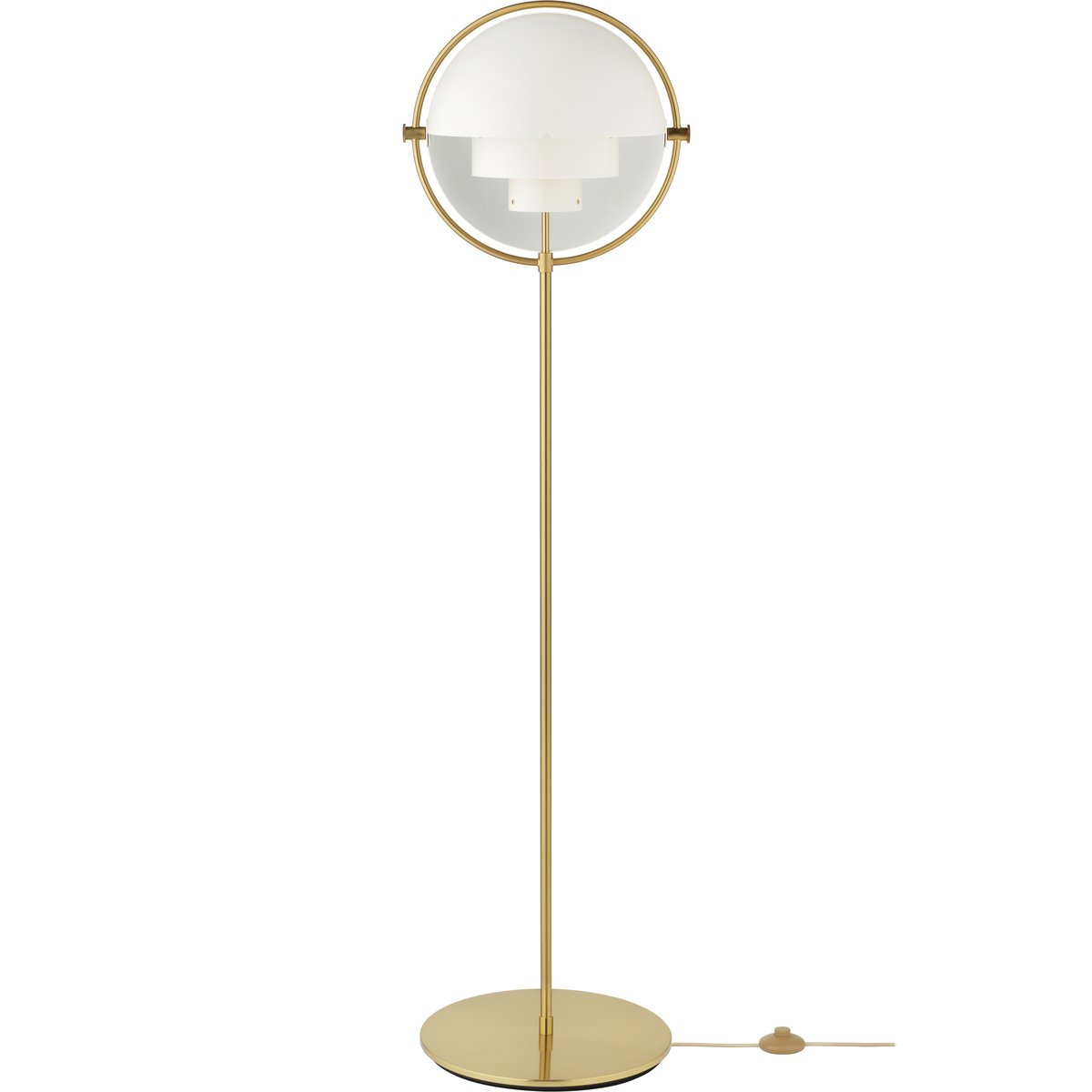 GUBI Multi-Lite floor lamp Brass-white | Scandinavian Design | Floor lamps | Gold-coloured