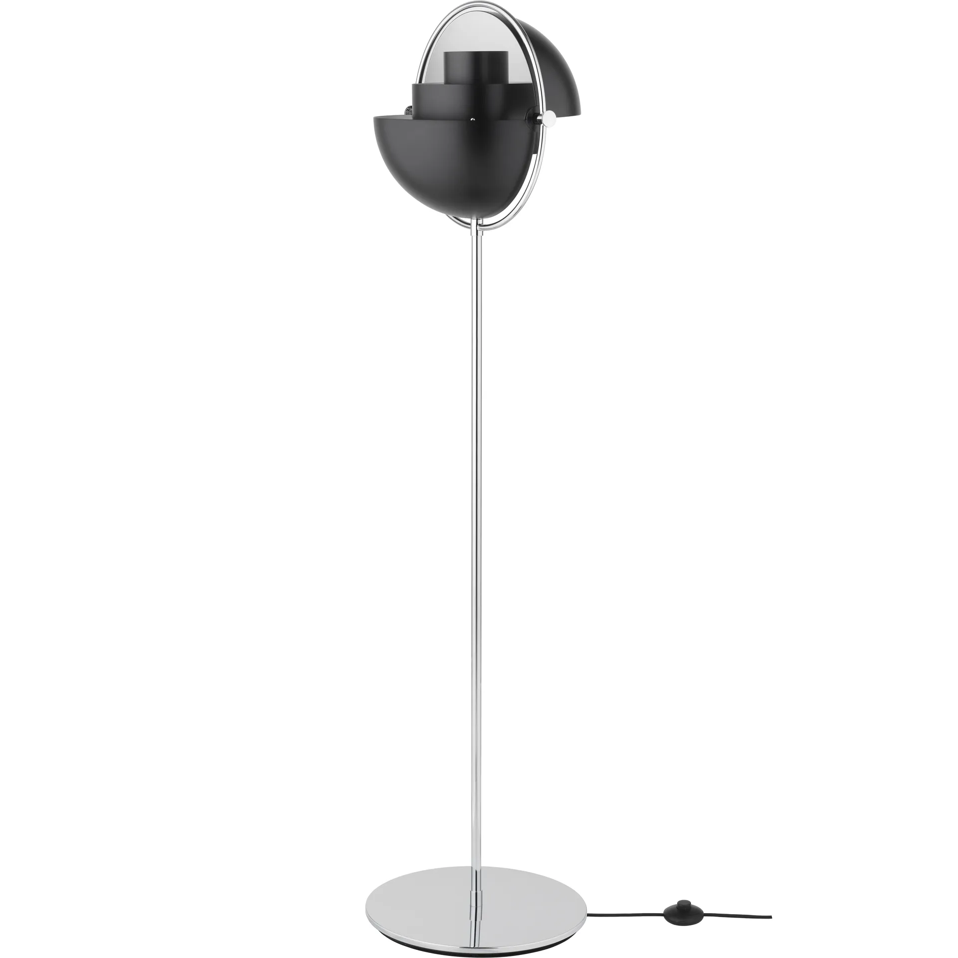 Multi-Lite floor lamp, Chrome-black GUBI