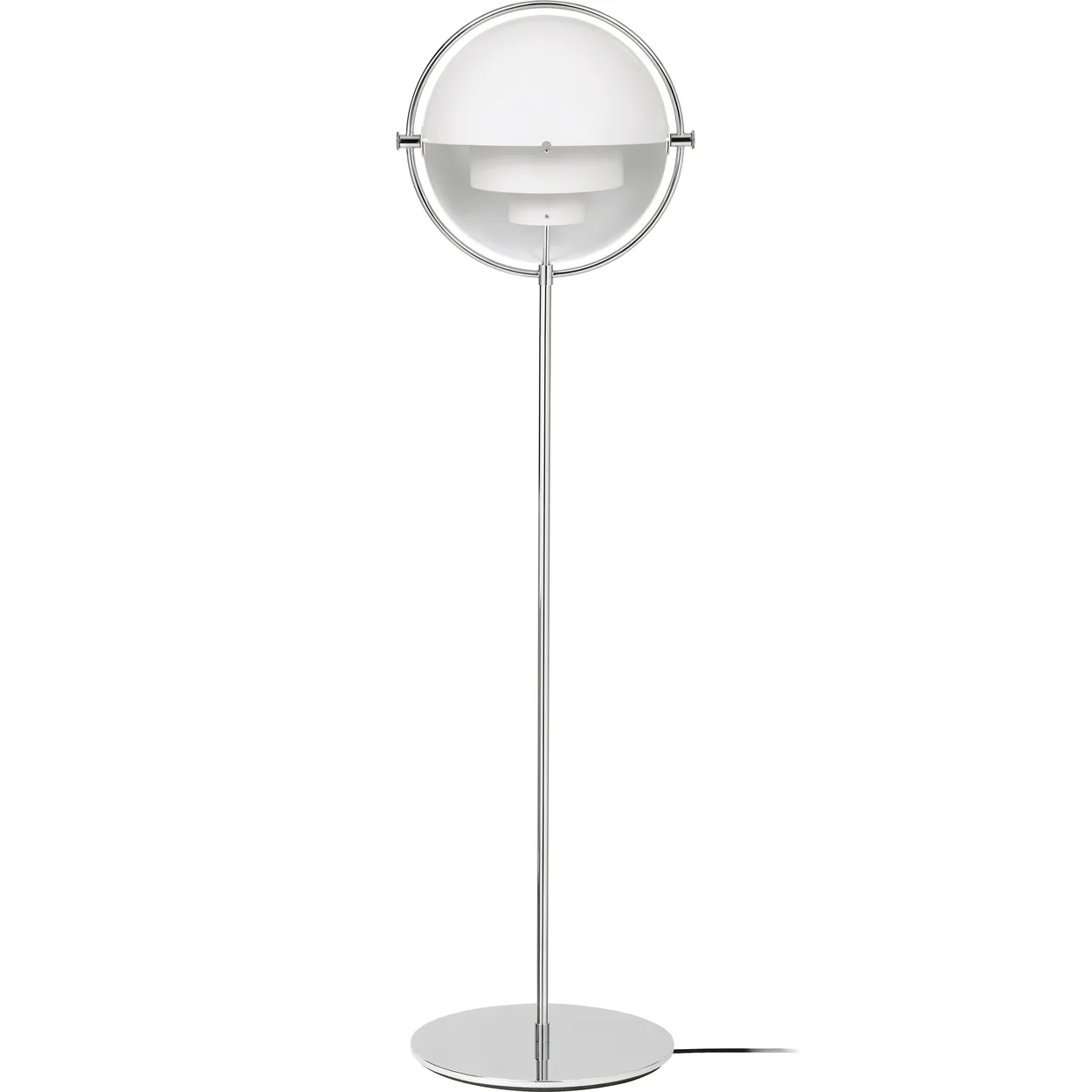 GUBI Multi-Lite floor lamp Chrome-white | Scandinavian Design | Floor lamps | White