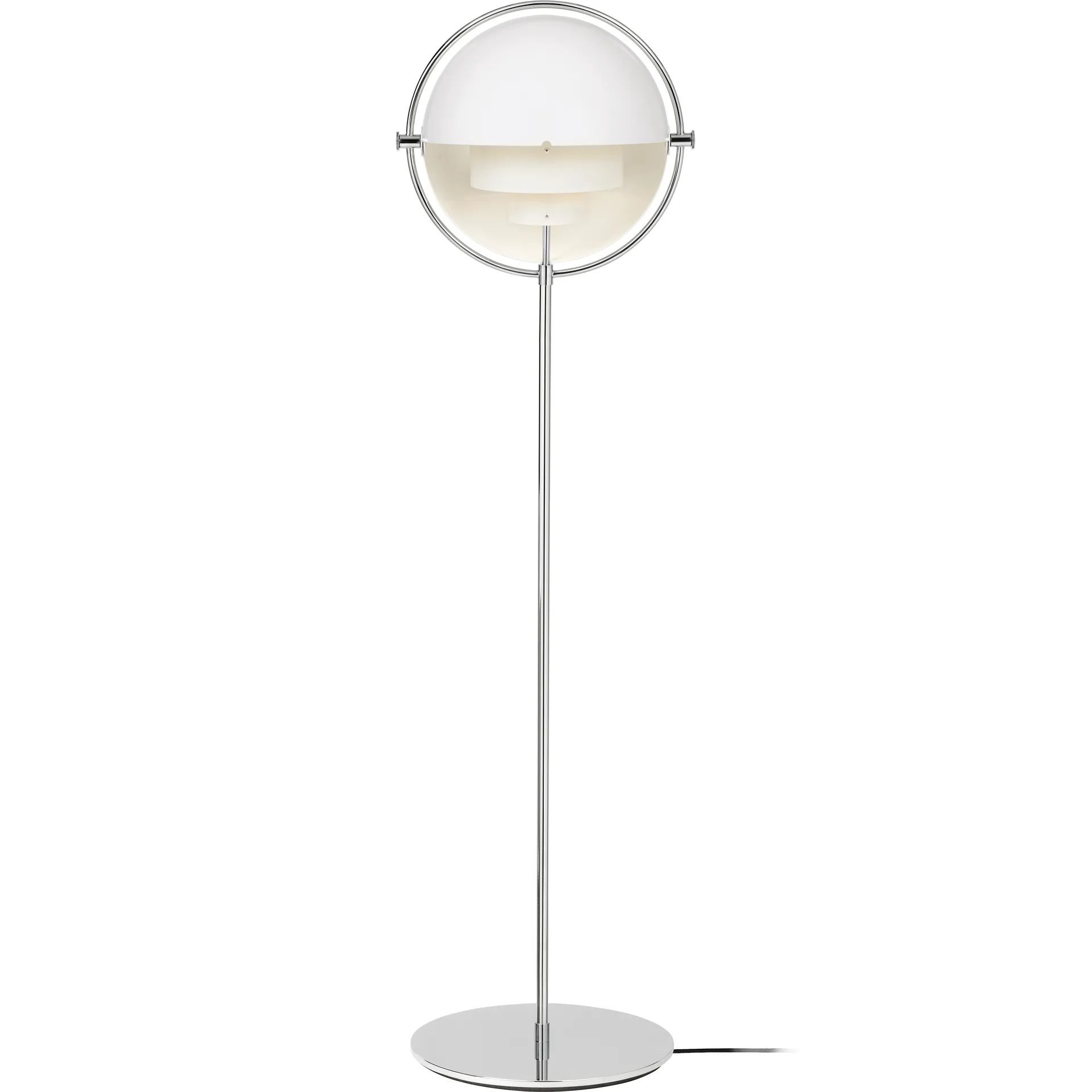 Multi-Lite floor lamp, Chrome-white GUBI
