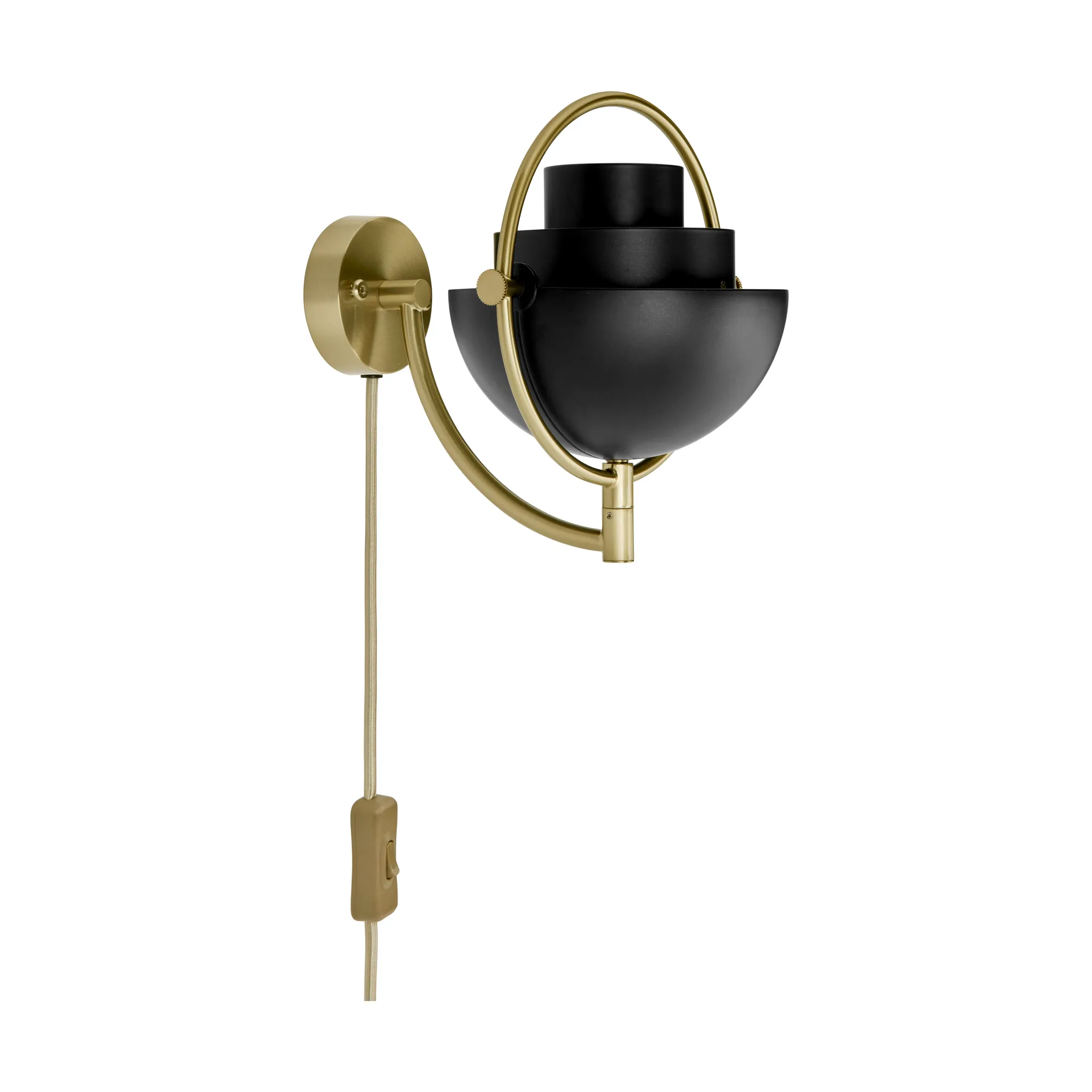 Multi-Lite wall lamp, Black-brass GUBI