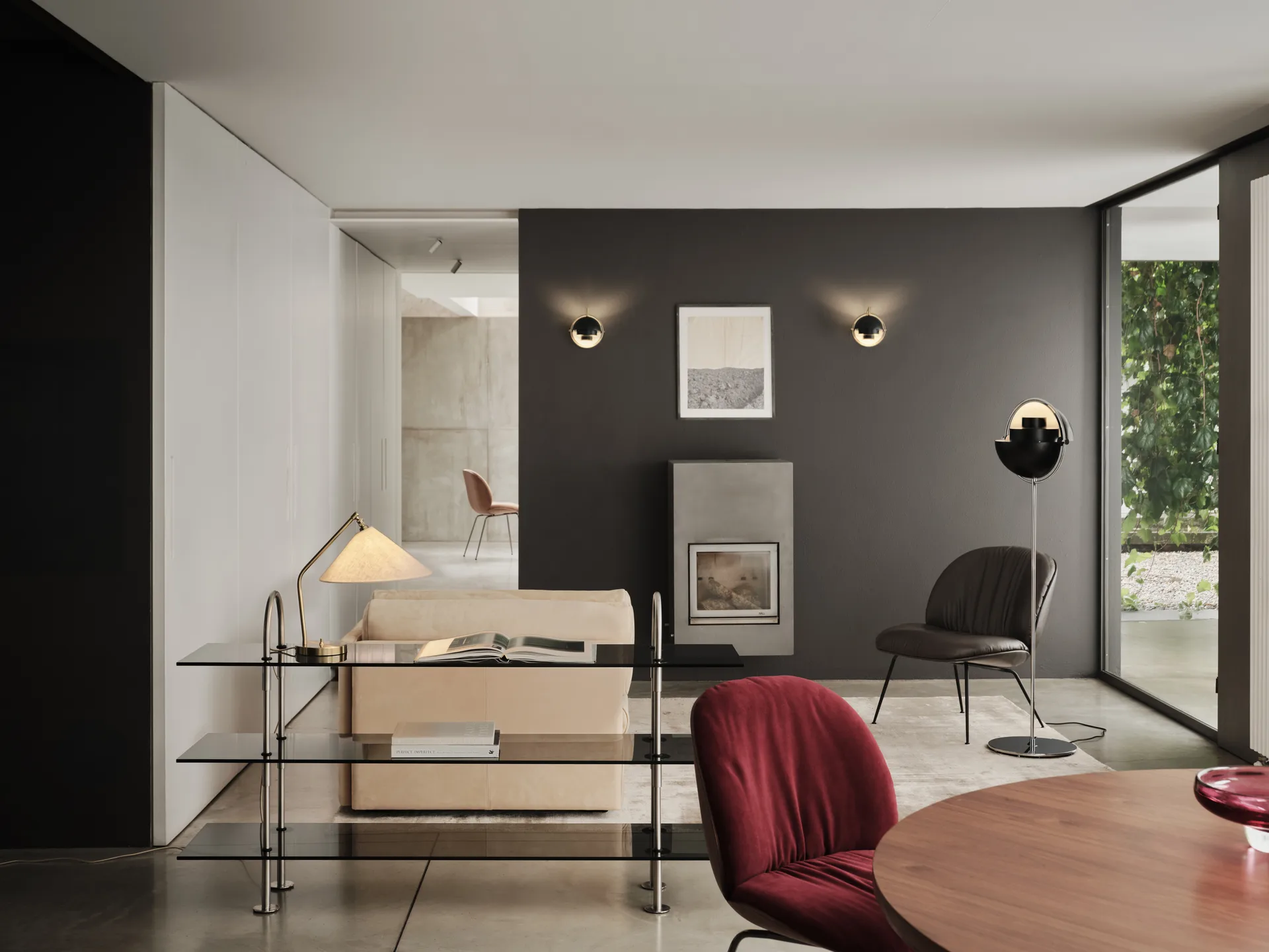 Multi-Lite wall lamp, Black-brass GUBI