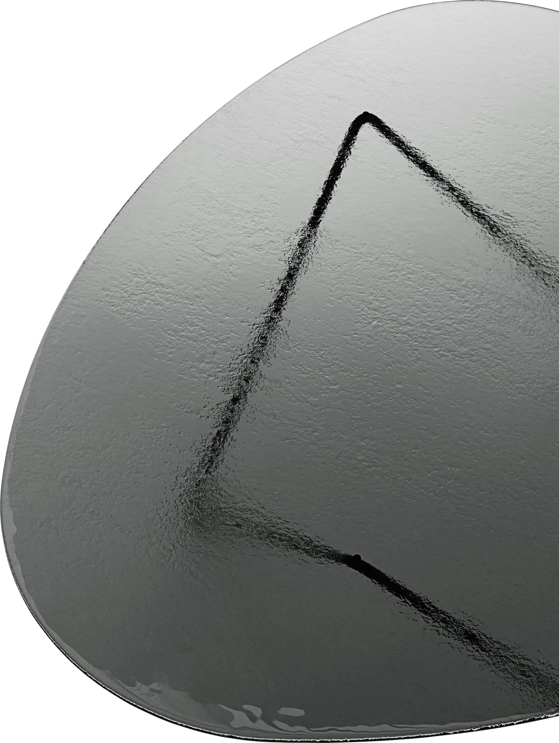 Pedrera sofa table, Black semi-matte–structure glass smoke GUBI