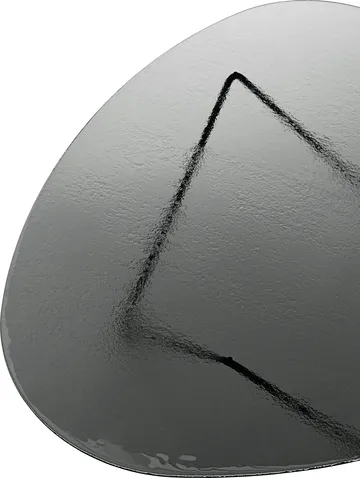 Pedrera sofa table - Black semi-matte–structure glass smoke - GUBI