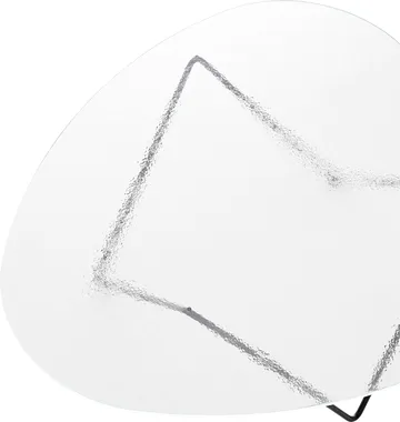 Pedrera sofa table - Black semi-matte–structured glass transparent - GUBI