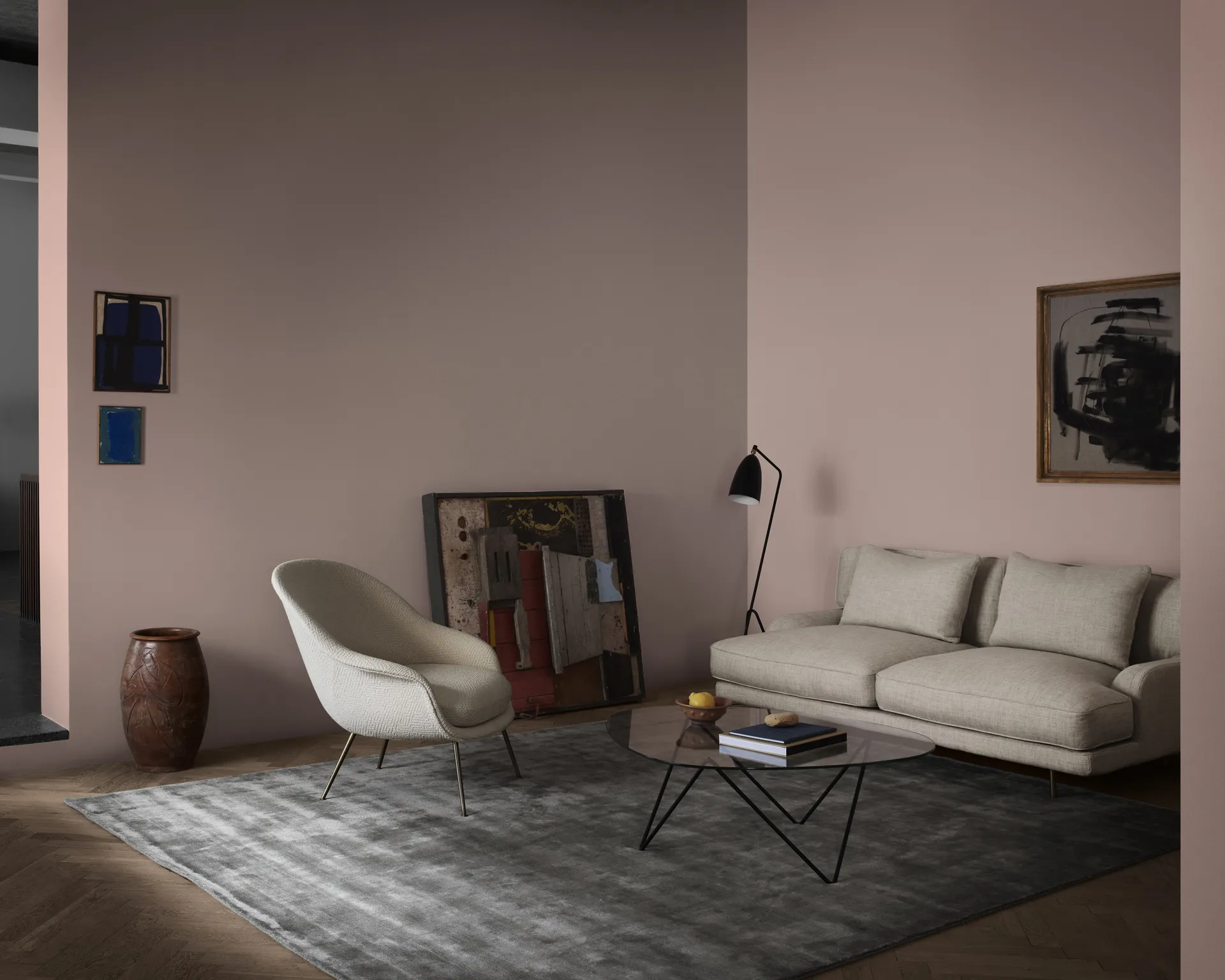 Pedrera sofa table, Black GUBI