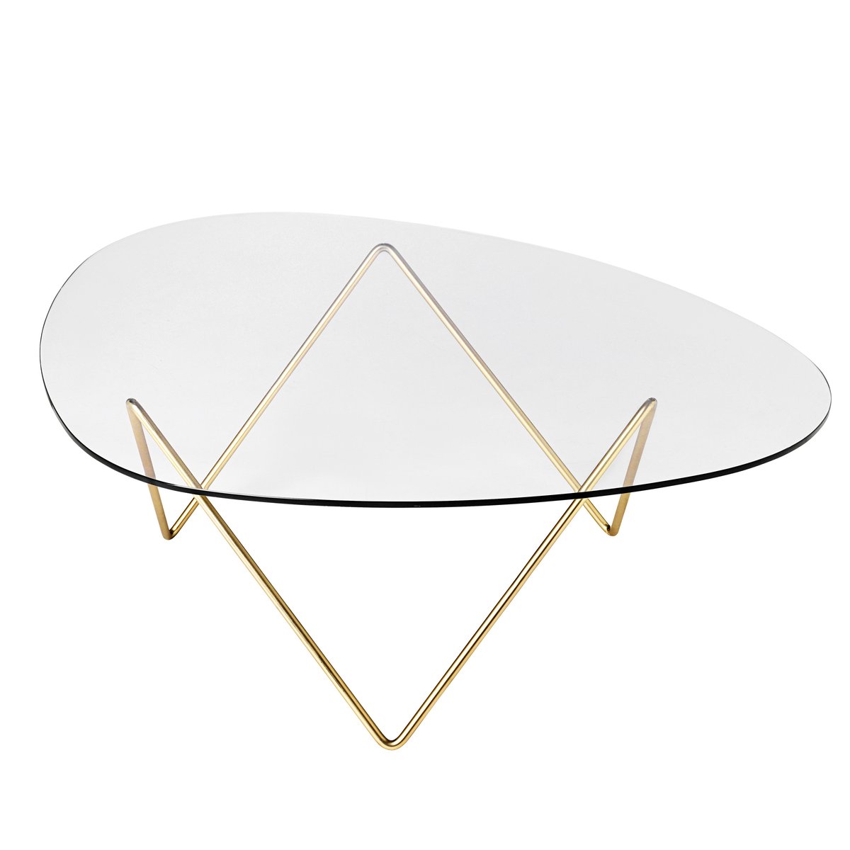 GUBI Pedrera sofa table Brass legs | Scandinavian Design | Coffee tables | Gold-coloured