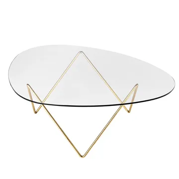 Pedrera sofa table - Brass - GUBI
