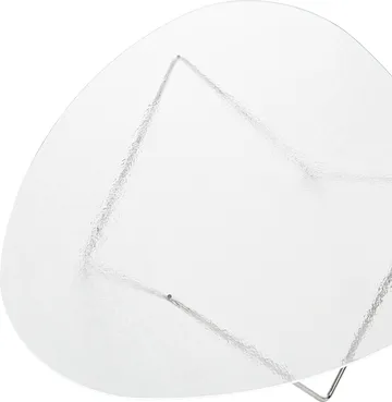 Pedrera sofa table - Chrome-structured glass transparent - GUBI