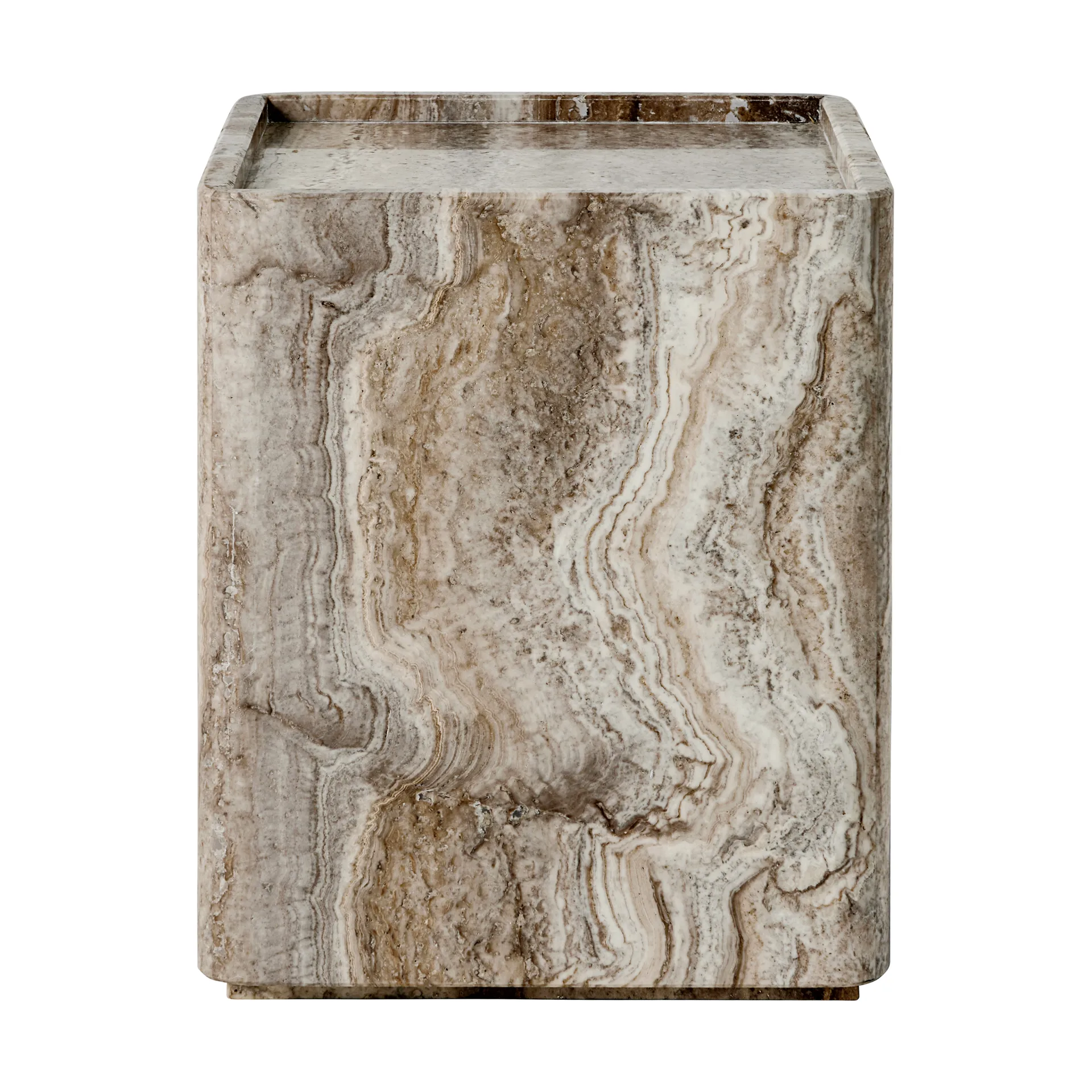Pietra side table 33x33x40 cm, Lively sepia GUBI