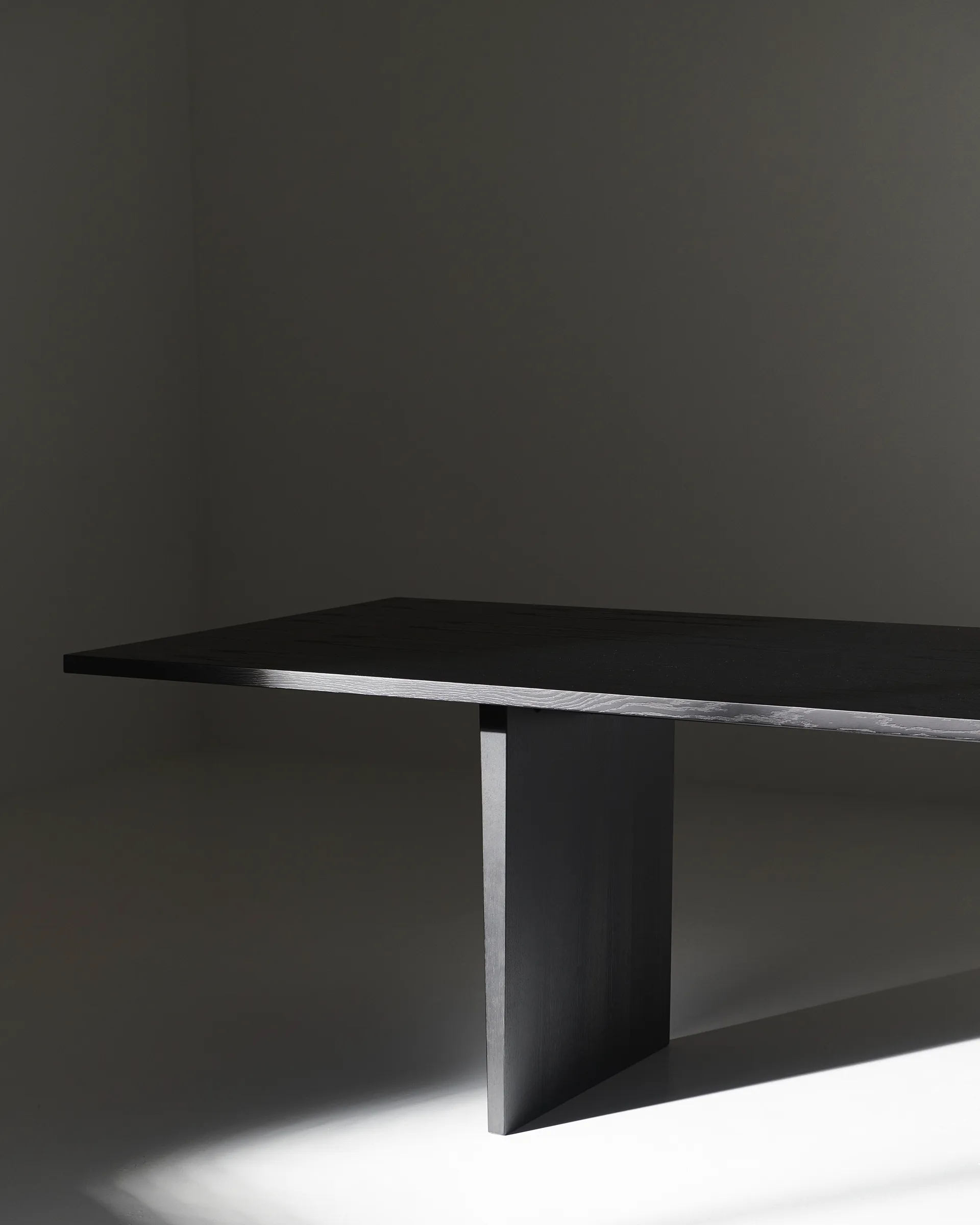 Private dining room table 100x320 cm, Brown-black stained oak GUBI