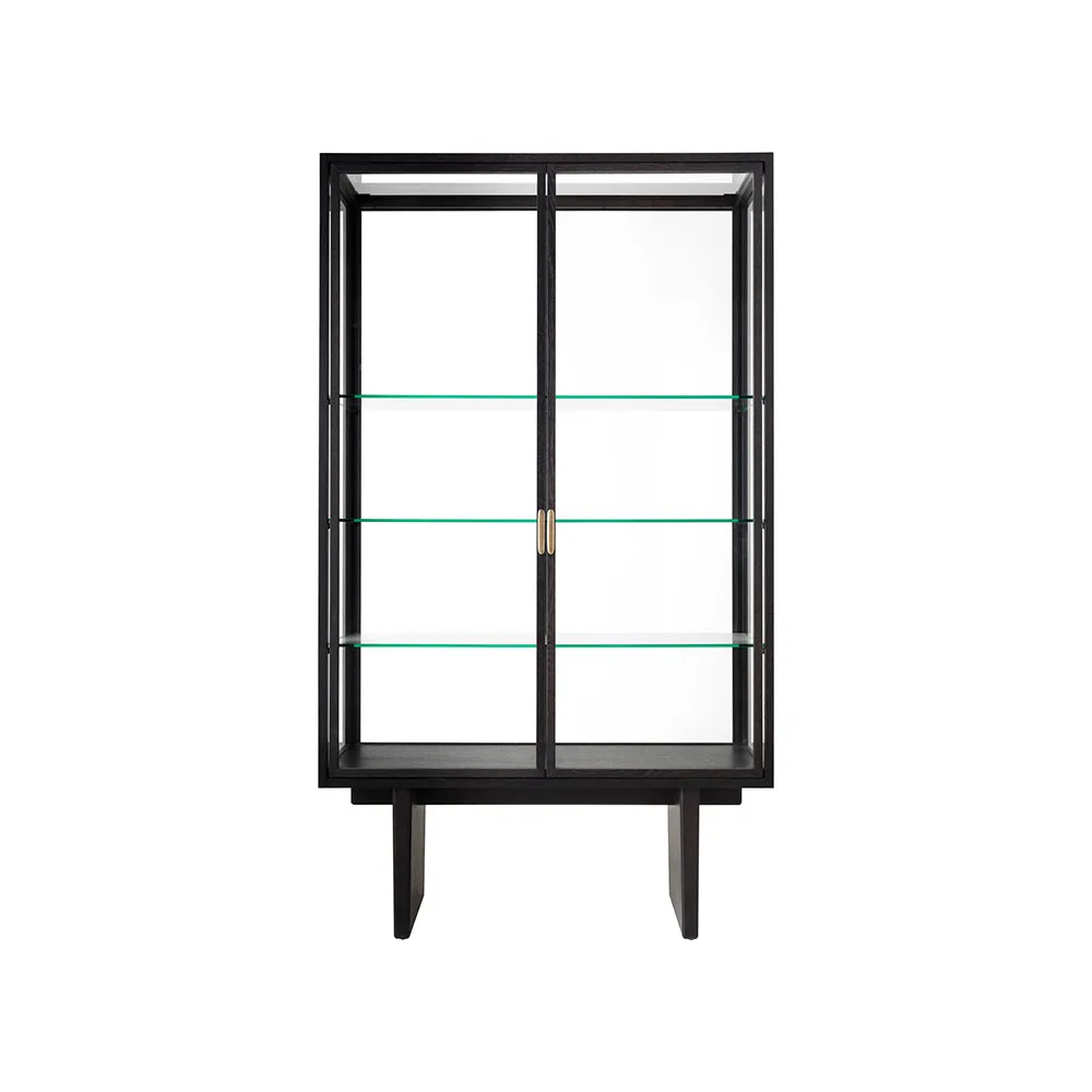 Private display cabinet, Glass. brown-black stained oak GUBI
