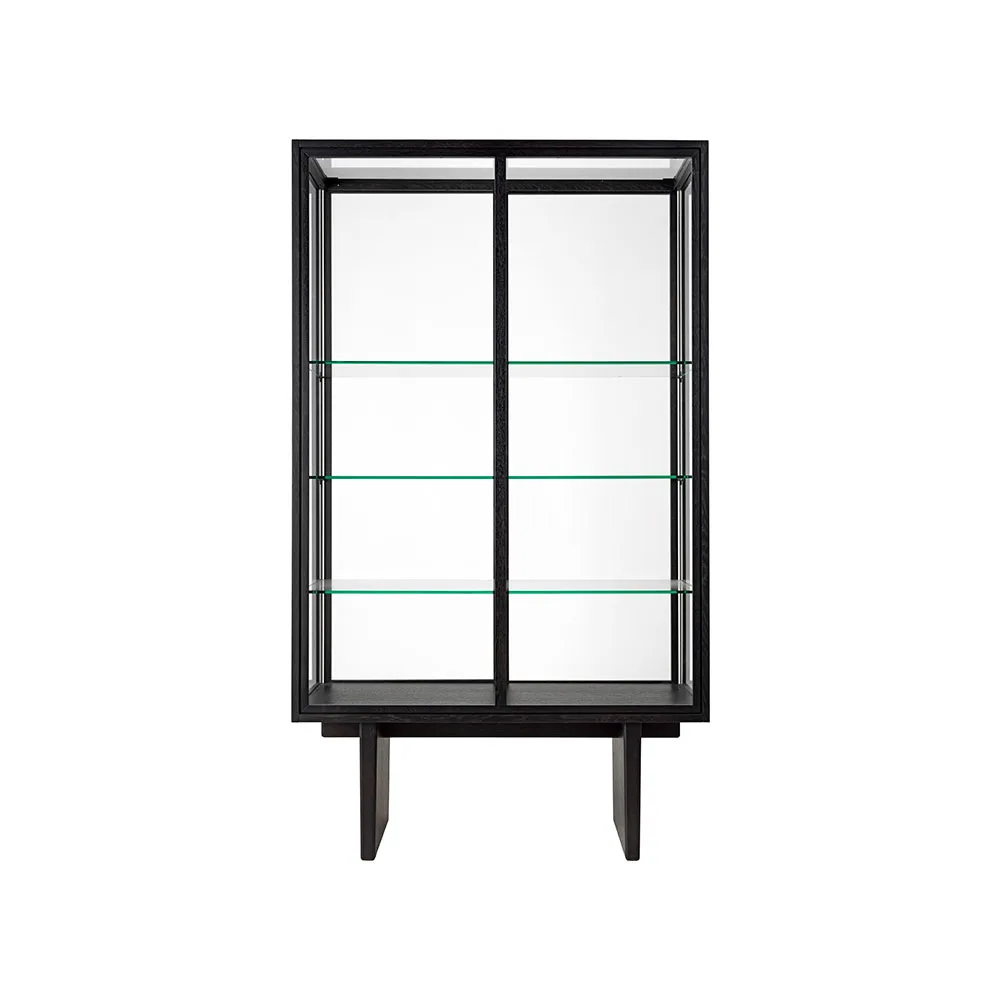 Private display cabinet, Glass. brown-black stained oak GUBI