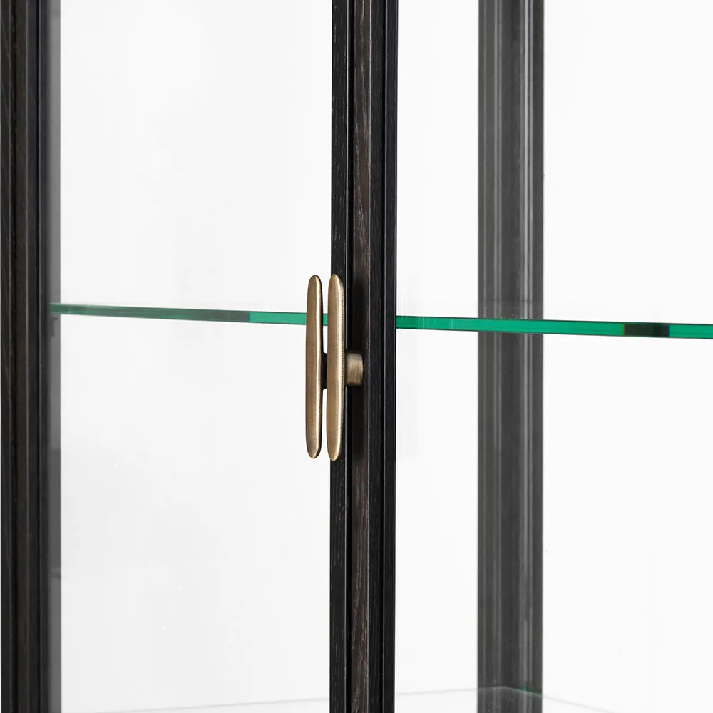 Private display cabinet, Glass. brown-black stained oak GUBI
