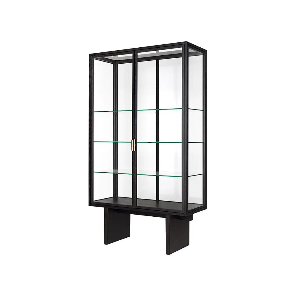 Private display cabinet, Glass. brown-black stained oak GUBI