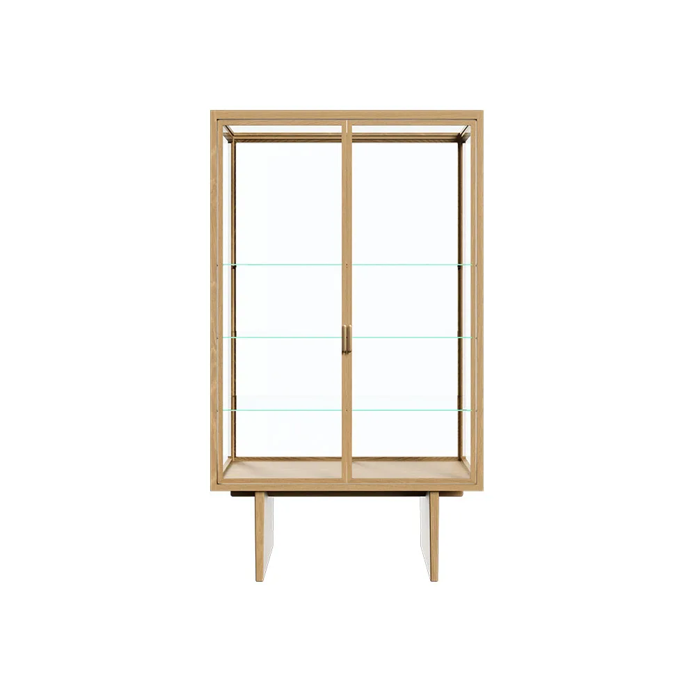 Private display cabinet, Glass. light stained oak GUBI