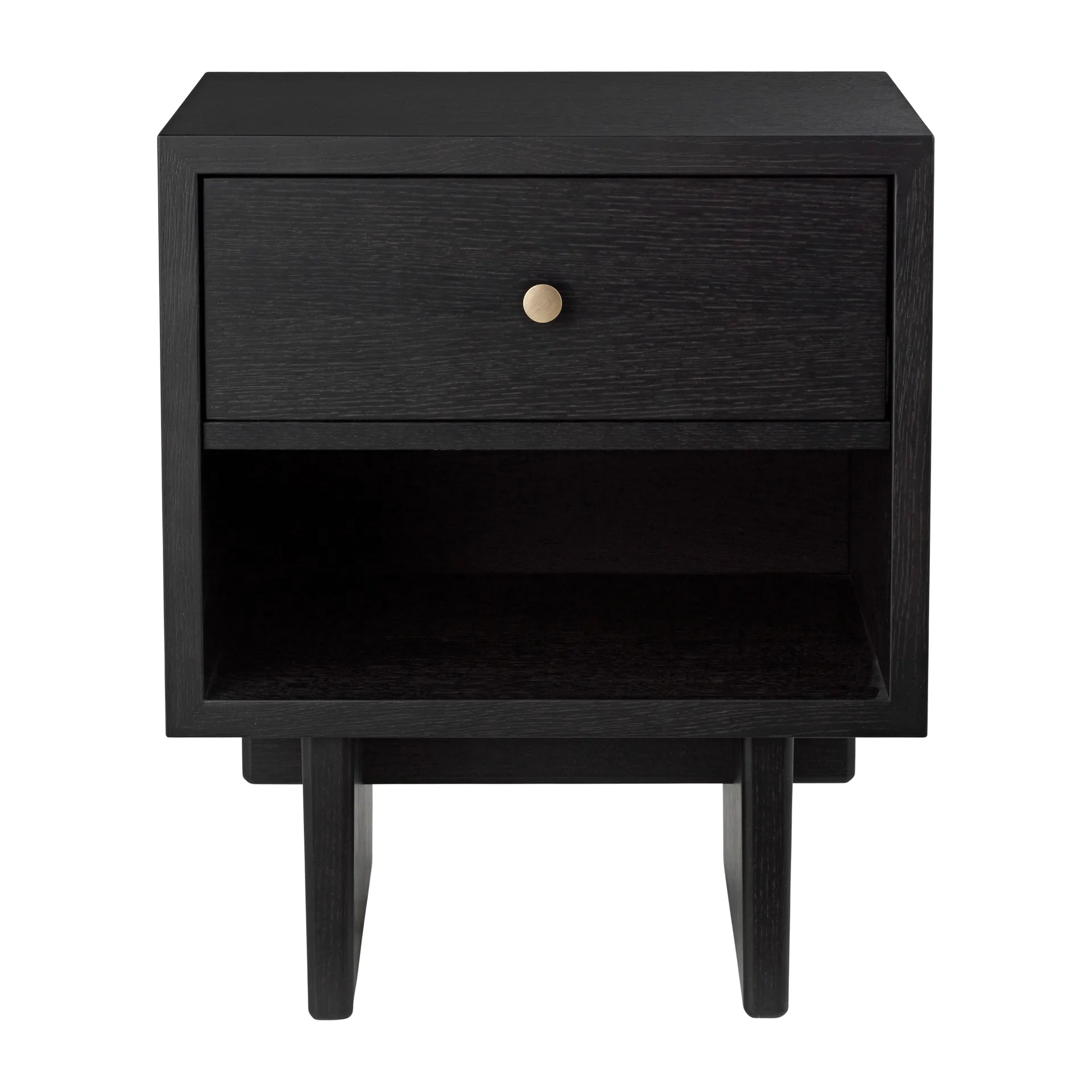 Private side table 40x50 cm, Brown-black stained oak GUBI
